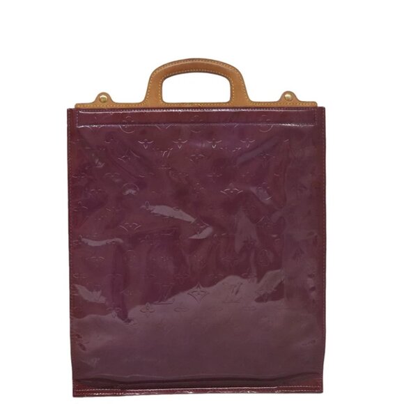 LOUIS VUITTON Monogram Vernis Stanton Tote Bag Purple Viole M91079 Auth 105668 - Picture 1 of 14